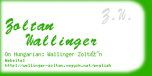 zoltan wallinger business card